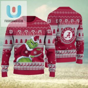 Alabama Crimson Tide Grinch Ugly Christmas Sweater fashionwaveus 1 1