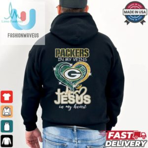 Green Bay Packers In My Veins Jesus In My Heart 2024 Shirt fashionwaveus 1 1