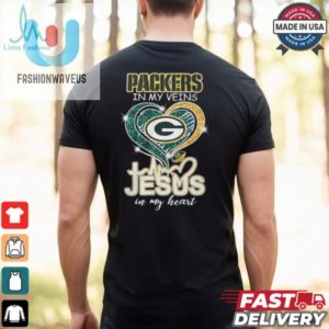 Green Bay Packers In My Veins Jesus In My Heart 2024 Shirt fashionwaveus 1 2