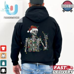 Christmas Skeleton Shirt Skeleton Santa Hat T Shirt fashionwaveus 1 1