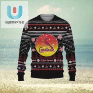 St. Louis Cardinals Black Sunset Logo Christmas Sweater fashionwaveus 1 1