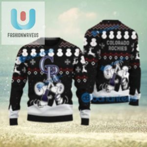 Snoopy High Five Colorado Rockies Ugly Christmas Sweater Black Edition fashionwaveus 1 1