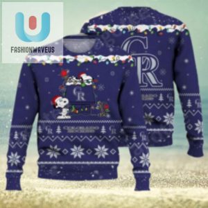 Snoopy Decorating Tree Colorado Rockies Ugly Christmas Sweater fashionwaveus 1 1