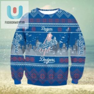 Skyline Dodgers Baseball Christmas City Ugly Sweater fashionwaveus 1 1