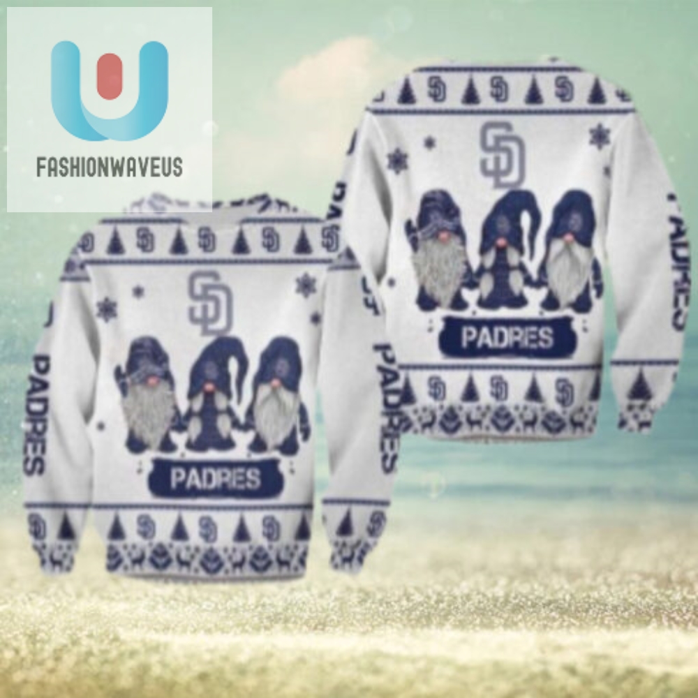 San Diego Padres Ugly Sweater Gnome Winter Wonderland Design 