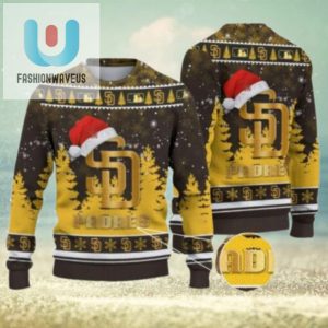 San Diego Padres Christmas Sweater With Santa Hat And Pine Tree fashionwaveus 1 1