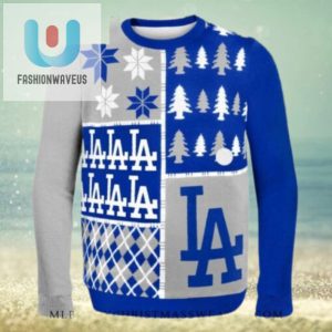 Patchwork Los Angeles Dodgers Christmas Sweater fashionwaveus 1 1