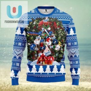 Mlb Dodgers Holiday Wreath With Ornaments Ugly Sweater fashionwaveus 1 1