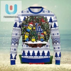 Minions Decorating La Dodgers Tree Ugly Christmas Sweater fashionwaveus 1 1