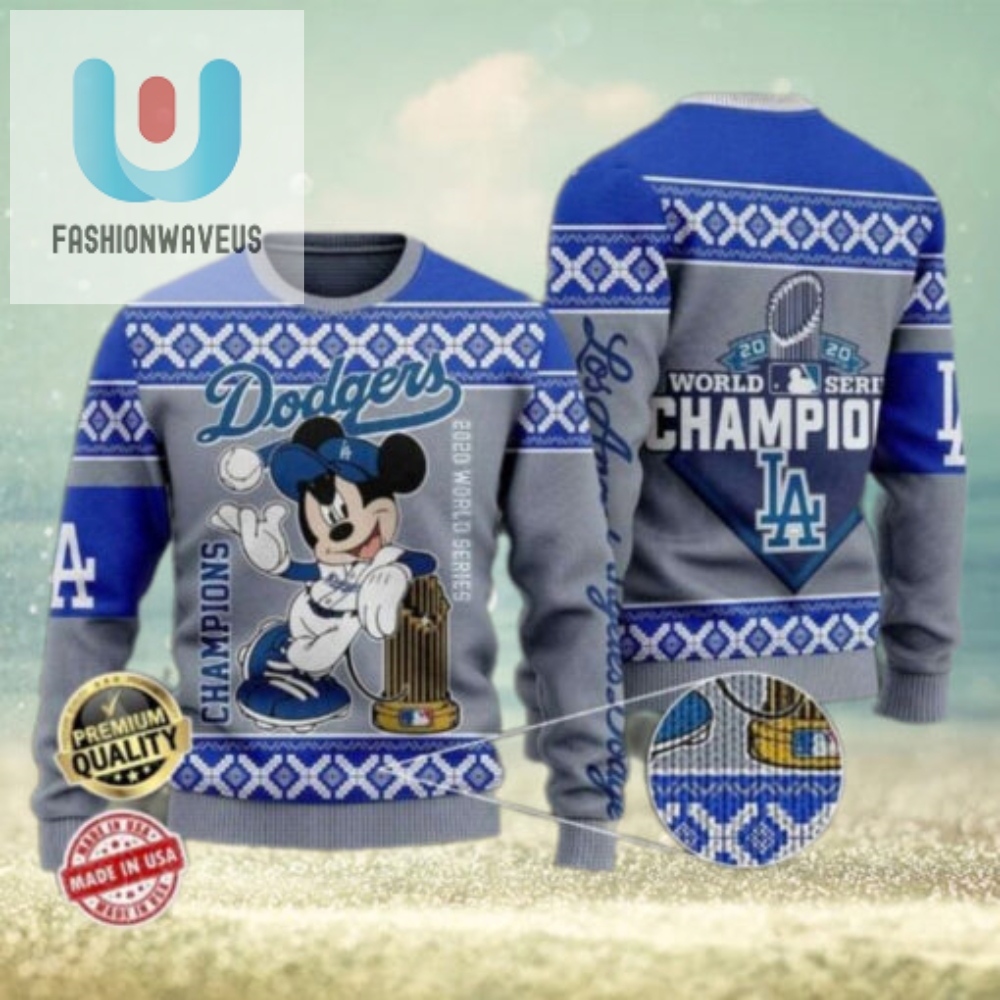 Los Angeles Dodgers World Series Champions Mickey Ugly Sweater 