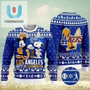 La Lakers And Dodgers City Of Champions Ugly Sweater fashionwaveus 1 1