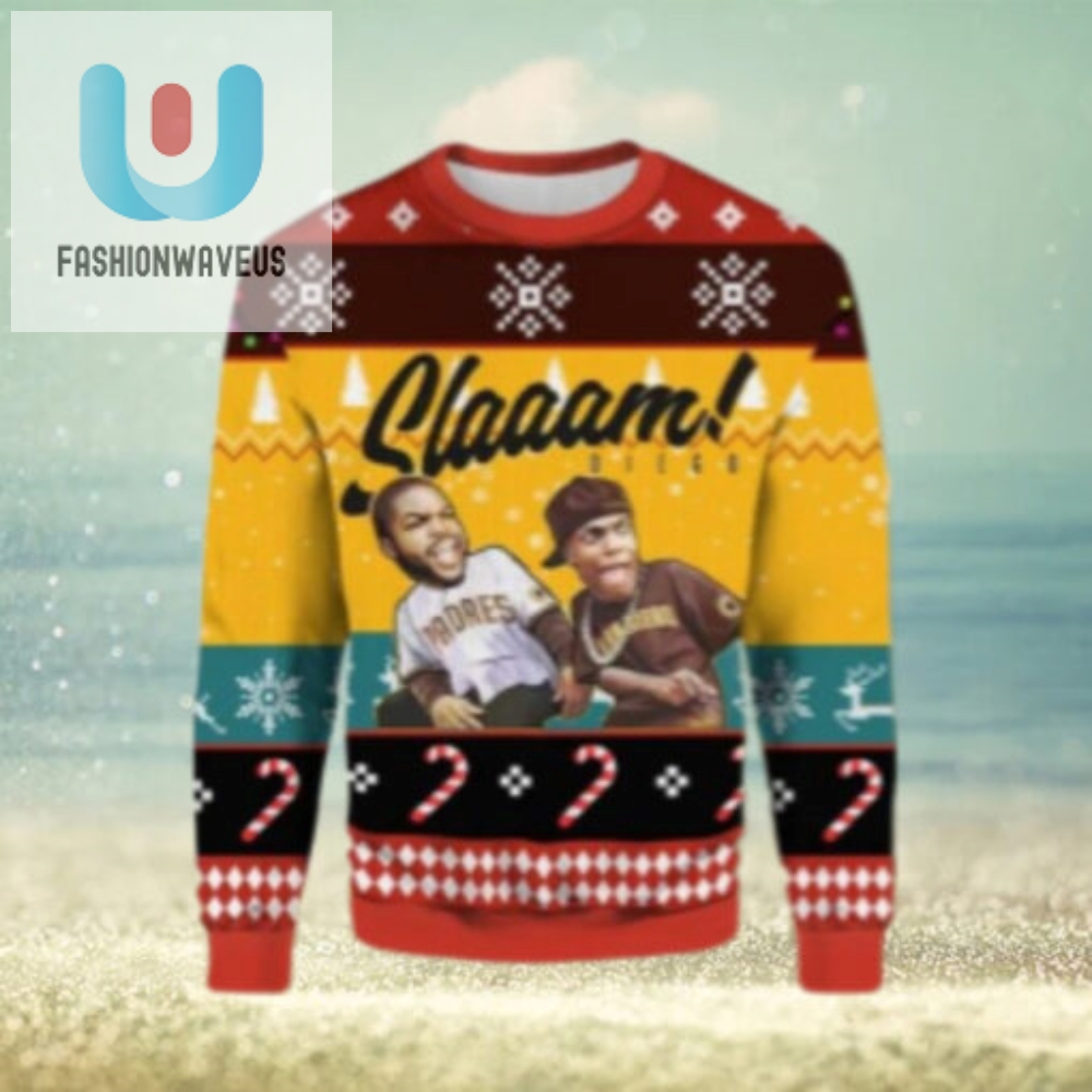 San Diego Padres Ugly Christmas Sweater Slam Diego Players 