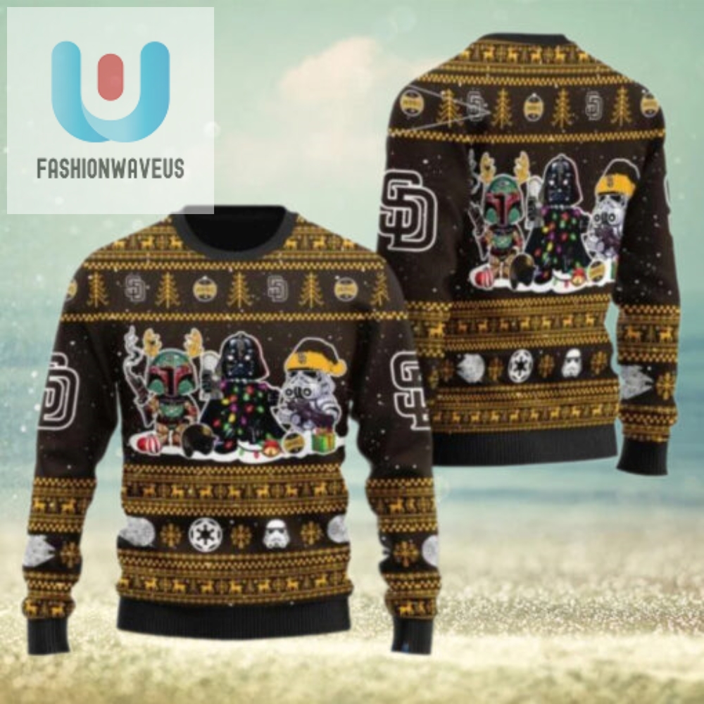 San Diego Padres Christmas Sweater Star Wars Characters Theme 