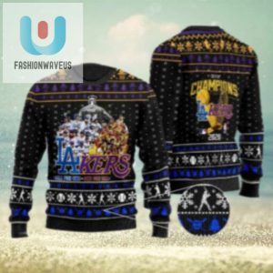 La City Of Champions Dodgers Lakers Ugly Christmas Sweater fashionwaveus 1 1