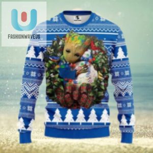 Groot Hugging Dodgers Baseball Wreath Ugly Sweater fashionwaveus 1 1