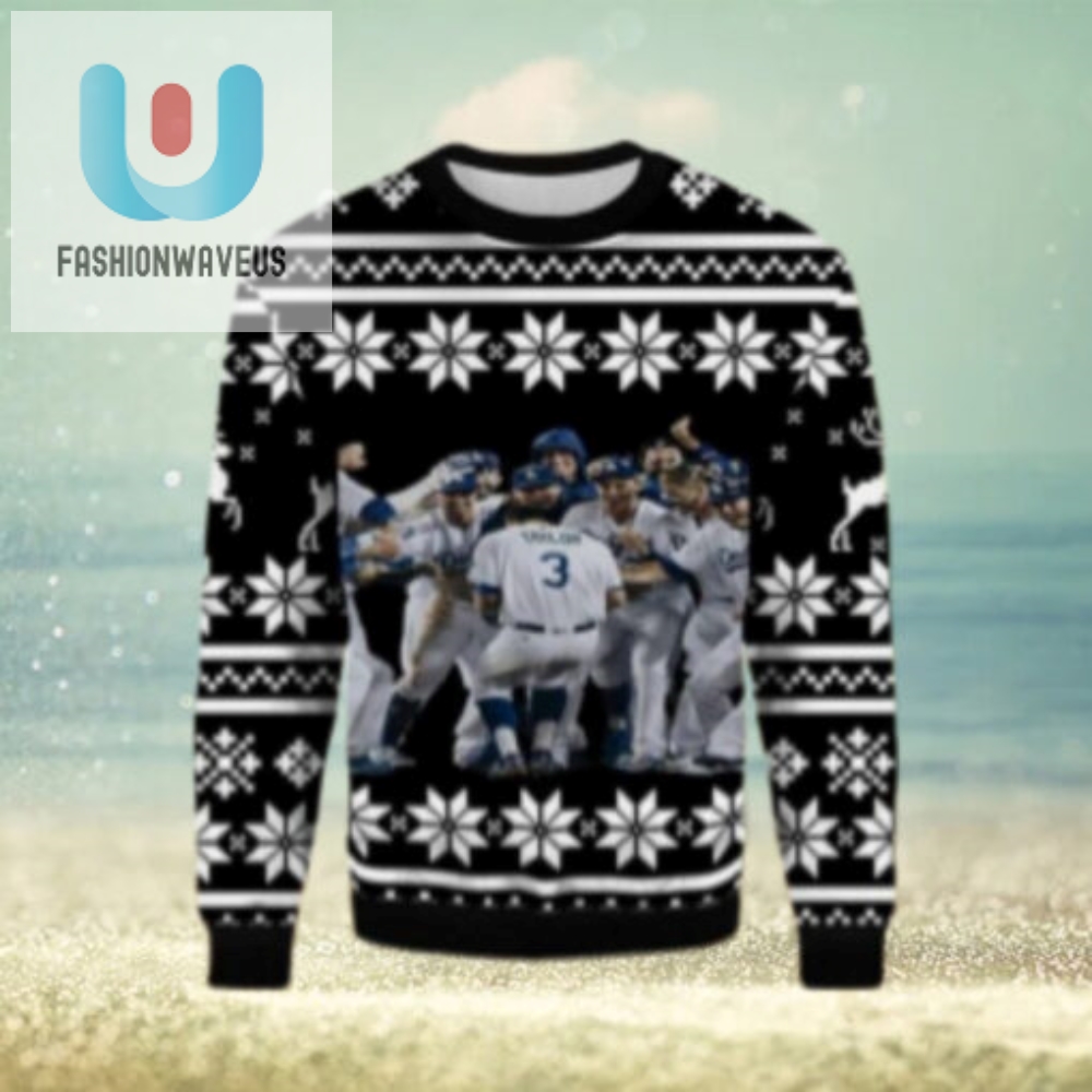 Dodgers Team Celebration Ugly Christmas Sweater 