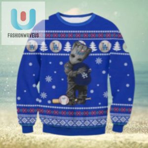 Dodgers Groot Hugging Baseball Christmas Ugly Sweater fashionwaveus 1 1