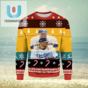 Dodgers Duo Fun Ugly Christmas Sweater Red And Yellow Design fashionwaveus 1 1