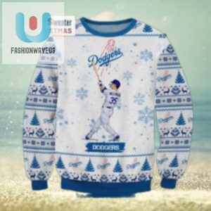 Cody Bellinger Swing La Dodgers Ugly Christmas Sweater fashionwaveus 1 1