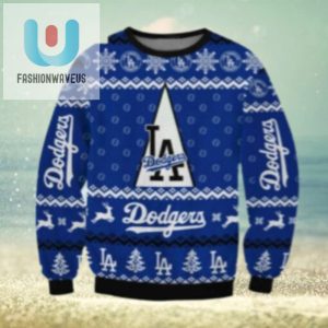 Classic Blue Los Angeles Dodgers Christmas Tree Sweater fashionwaveus 1 1