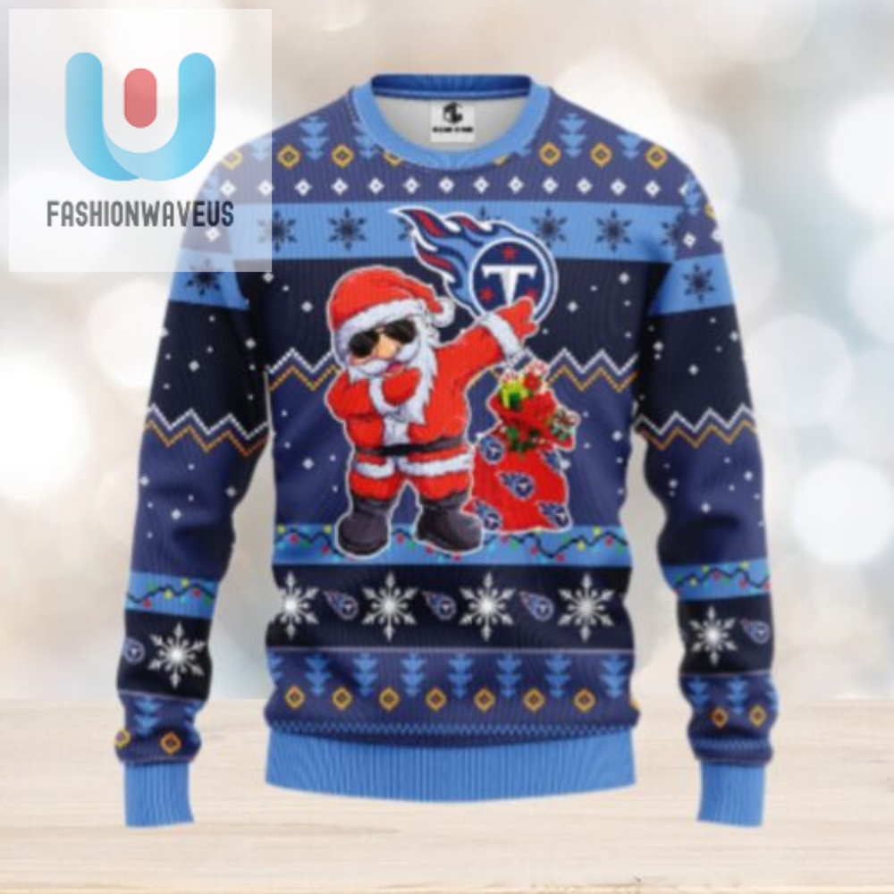 Tennessee Titans Dabbing Santa Claus Ugly Christmas Sweater 