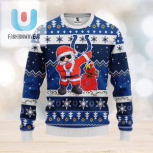 Indianapolis Colts Dabbing Santa Claus Ugly Christmas Sweater fashionwaveus 1 1