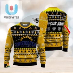 Personalized Twisted Tea Holiday Cheer Ugly Sweater fashionwaveus 1 1