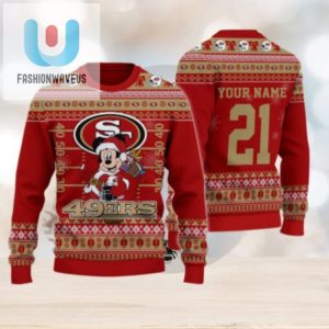 San Francisco 49Ers Mickey Mouse Santa Ugly Christmas Sweater fashionwaveus 1 1