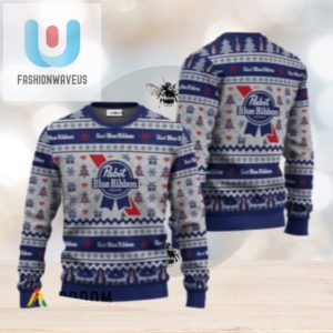 Pabst Blue Ribbon Festive All Over Ugly Sweater fashionwaveus 1 1