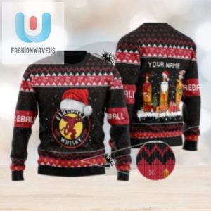 Personalized Fireball Santa Reindeer Snowflake Ugly Sweater fashionwaveus 1 1