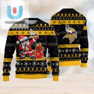 Minnesota Vikings Santa Claus Ugly Christmas Sweater fashionwaveus 1 1