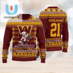 Washington Commanders Mickey Mouse Santa Ugly Christmas Sweater fashionwaveus 1 1