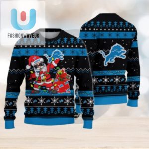 Detroit Lions Santa Claus Ugly Christmas Sweater fashionwaveus 1 1