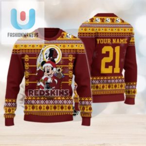 Washington Redskin Mickey Mouse Santa Ugly Christmas Sweater fashionwaveus 1 1