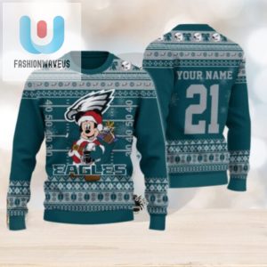 Philadelphia Eagles Mickey Mouse Santa Ugly Christmas Sweater fashionwaveus 1 1