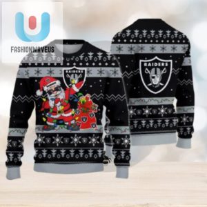 Las Vegas Raiders Santa Claus Ugly Christmas Sweater fashionwaveus 1 1