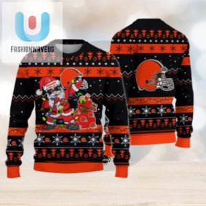 Cleveland Browns Santa Claus Ugly Christmas Sweater fashionwaveus 1 1