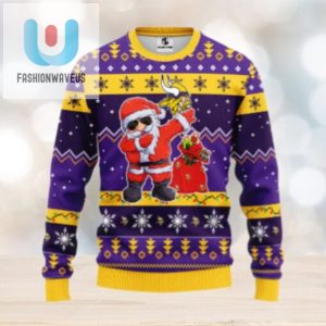 Minnesota Vikings Dabbing Santa Claus Ugly Christmas Sweater fashionwaveus 1 1