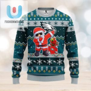 Philadelphia Eagles Dabbing Santa Claus Ugly Christmas Sweater fashionwaveus 1 1