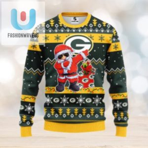 Green Bay Packers Dabbing Santa Claus Ugly Christmas Sweater fashionwaveus 1 1