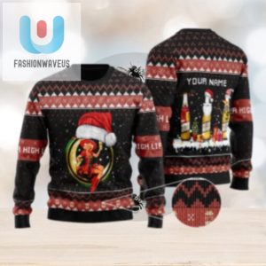 Personalized Miller High Life Santa Reindeer Snowflake Ugly Sweater fashionwaveus 1 1