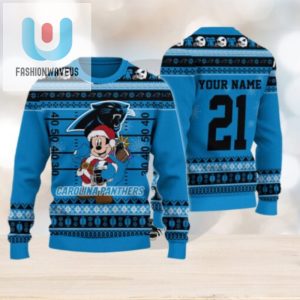 Carolina Panthers Mickey Mouse Santa Ugly Christmas Sweater fashionwaveus 1 1