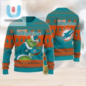 Miami Dolphins Grinch Ugly Christmas Sweater fashionwaveus 1 1