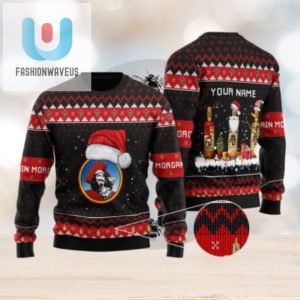 Personalized Captain Morgan Santa Reindeer Snowflake Ugly Sweater fashionwaveus 1 1