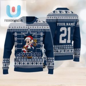 Dallas Cowboys Mickey Mouse Santa Ugly Christmas Sweater fashionwaveus 1 1