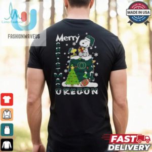 Oregon Ducks Snoopy And Woodstock Merry Christmas Shirt fashionwaveus 1 3