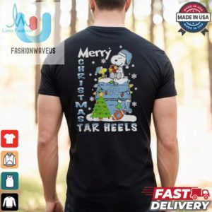 North Carolina Tar Heels Snoopy And Woodstock Merry Christmas Shirt fashionwaveus 1 3