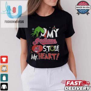 Grinch Hand My Cleveland Guardians Stole My Heart Christmas 2024 Shirt fashionwaveus 1 2