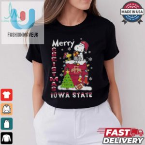 Iowa State Cyclones Snoopy And Woodstock Merry Christmas Shirt fashionwaveus 1 2