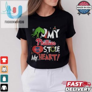 Grinch Hand My Philadelphia Phillies Stole My Heart Christmas 2024 Shirt fashionwaveus 1 2